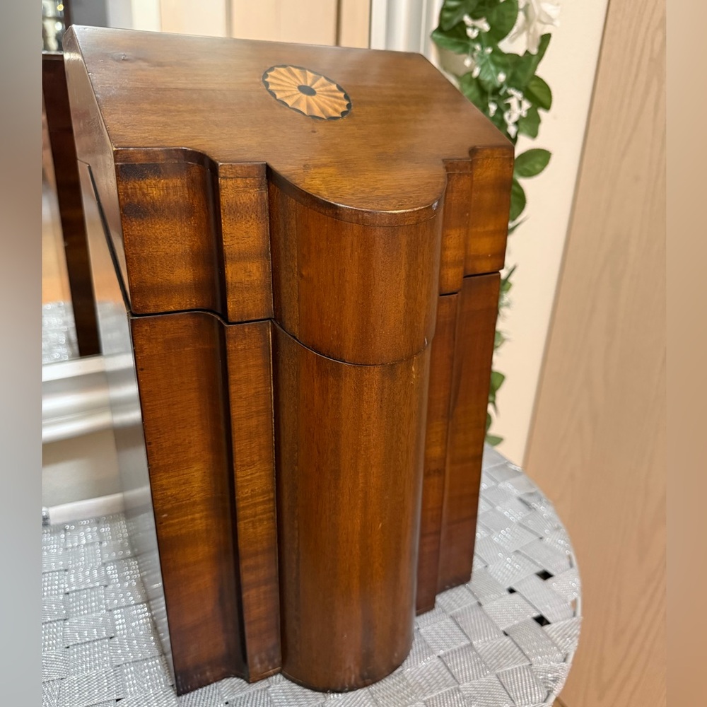 Mahogany Wood Knife Box